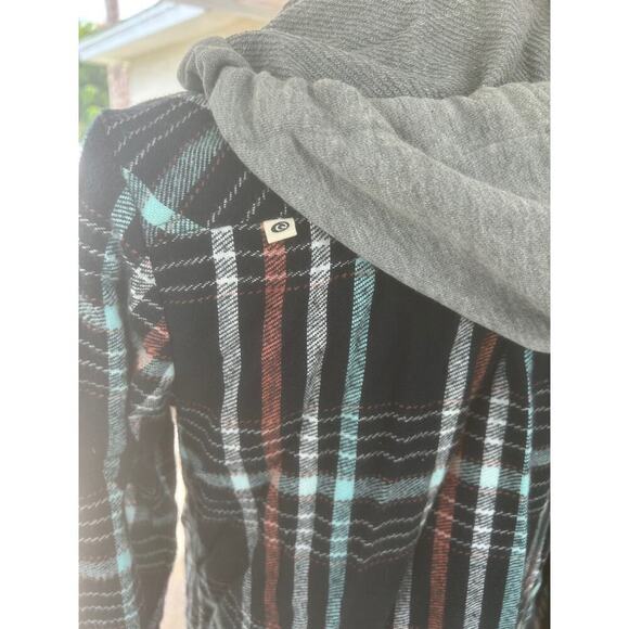 Rusty Plaid Button Long Sleeve Flannel Shirt Multi-Color Woman Medium - Picture 4 of 6